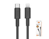 Moveteck Type-C to Lightning Cable Fast Charging Data Cable IP8 X 12 13 14 2m 3A 30W TB1326 Black