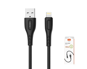 Moveteck 1m Lightning Data Cable 5V 3.4a IPX / 12 / 13 / 14 USB2.0 TB1336 Black