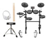 Aroma 5 Piece Electronic Drumkit Package Stool Headphones Drums Practice TDX15 NC3209 DT210 