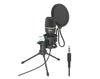 Moveteck Capacitive Recording Microphone Podcast Live Stream Noise Reduction Condenser Microphone Tripod Stand 3.5mm Jack Cable TR9161 