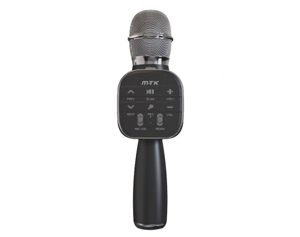 Moveteck Bluetooth Wireless Karaoke Microphone TWS Rechargeable Built-In Speaker TR9181 Black
