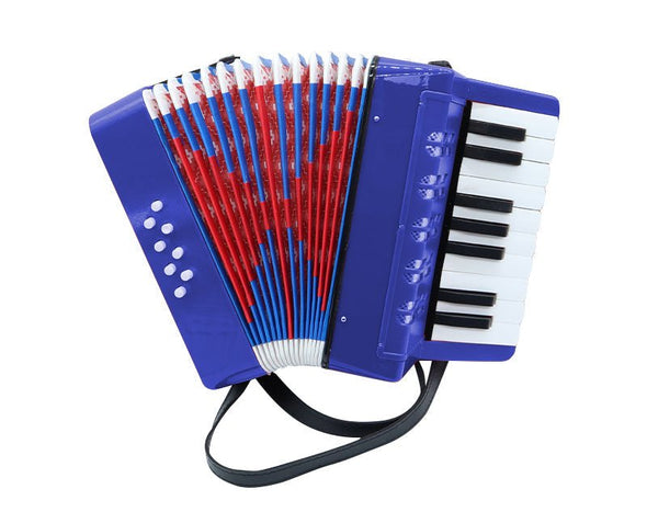 17 Key Piano Accordion 8 Bass Pads Key Of C 24x10cm UC104 Blue