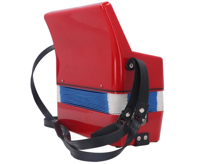 17 Key Piano Accordion 8 Bass Pads Key Of C 24x10cm UC104 Red