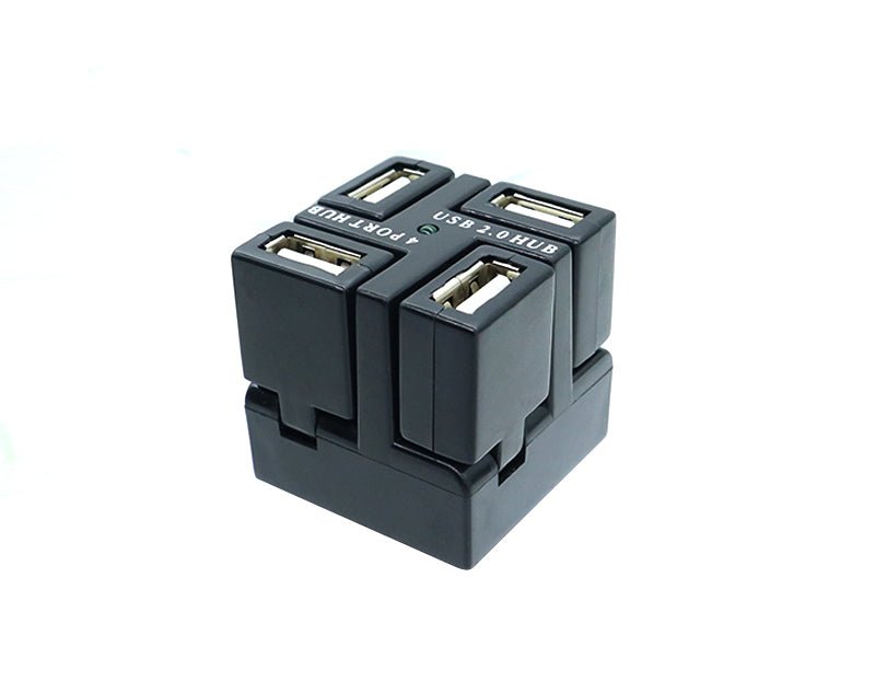 USB 2.0 4 Port Hub Foldable Cube 500mAh