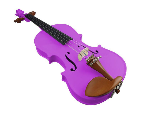 Three Quarter Size Acoustic Violin 3/4 with Case Bow Rosin Bridge Microtuners MV105-3/4 Pink