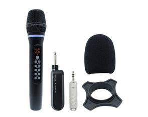 Single Wireless Dynamic Microphone With 3.5mm 1/4" Jack Receiver Rechargeable 40m Range WN16 