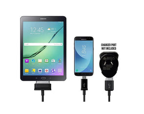 3in1 Android Cable w/ Adaptor Single Port Adaptor Dual Charge Cable ADM77A 