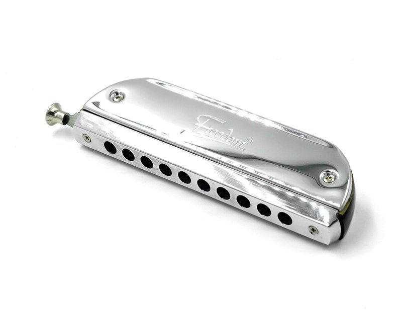 Freedom Chromatic Harmonica Key of C 10 Hole Stainless Steel Covers MH007a 