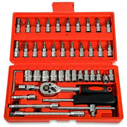 46PC Socket Tool Kit Ratchet Hex Key DIY Tools Set S802 